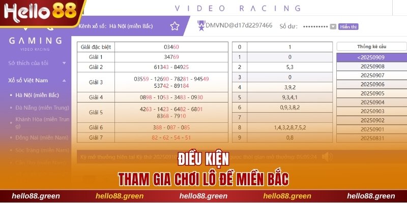 Điều kiện tham gia chơi lô đề miền Bắc