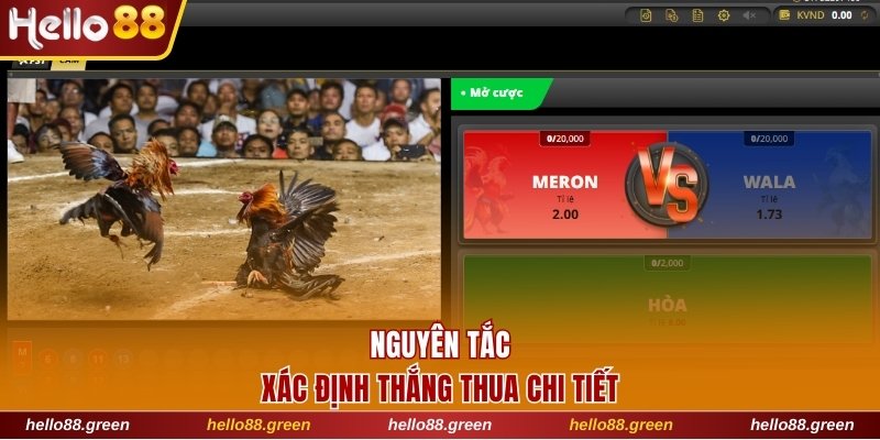 Nguyên tắc xác định thắng thua chi tiết