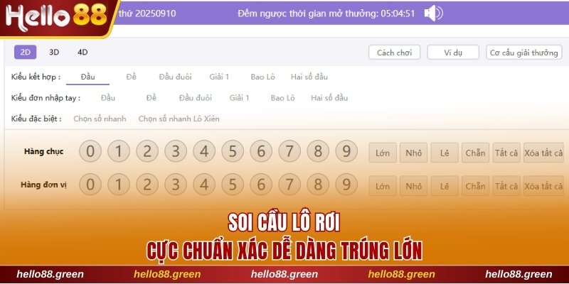 Soi cầu lô rơi cực chuẩn xác