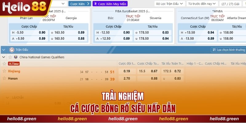 Trải nghiệm cá cược bóng rổ siêu hấp dẫn